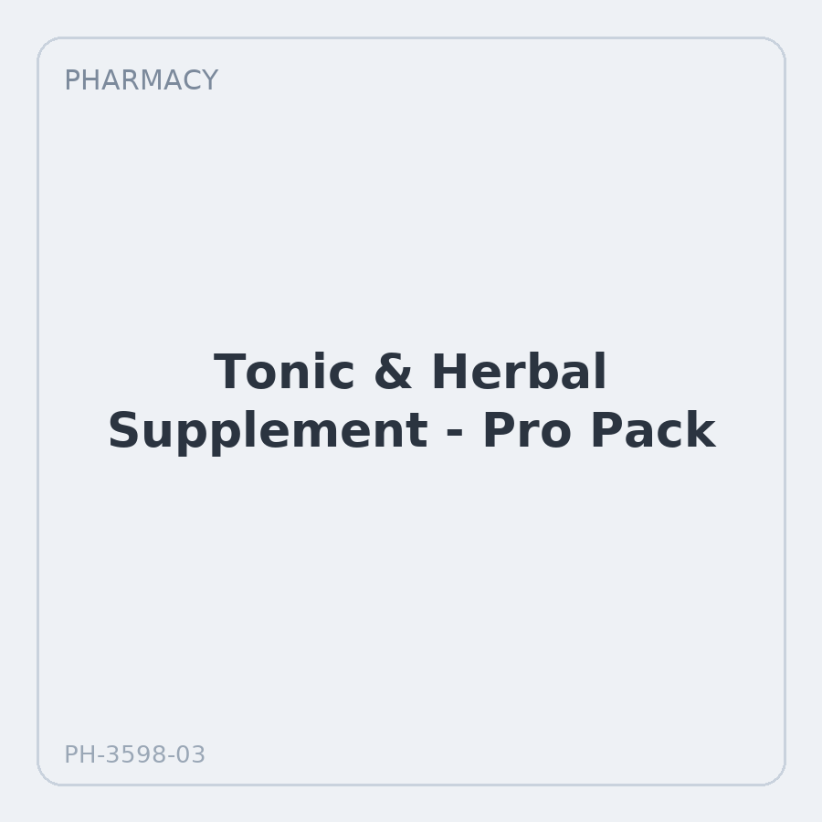 Tonic & Herbal Supplement - Pro Pack