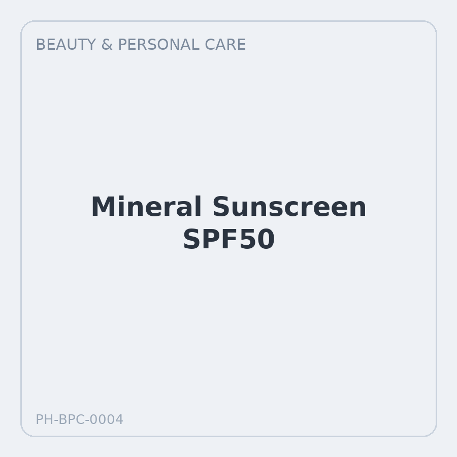 Mineral Sunscreen SPF50