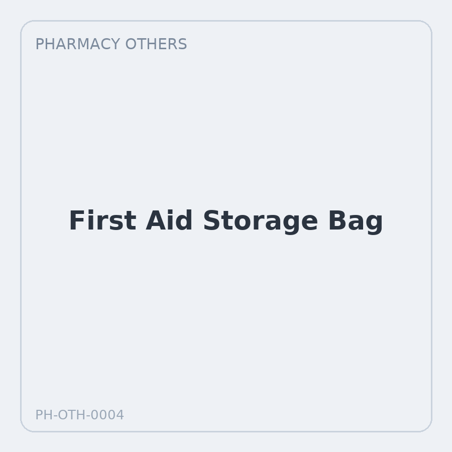 First Aid Storage Bag